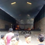 Gudang mebel Telung Abadi di Rt 1 Rw 1 milik Moh Yasin (43) di Desa Banjaran, Bangsri, Jepara, Saat terbakar.